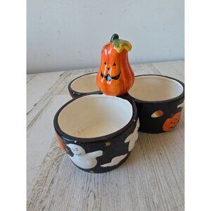 Pumpkin candy party bowl Halloween ghost candy cane treat decor